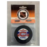 Montrï¿½al Canadiens hockey puck