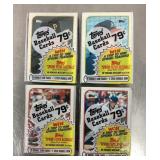 4 Sealed 1989 Topps baseball cello packs