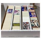 Large box of assorted sports cards