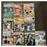 Group of vintage sports magazines