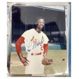 Lou Brock autographed photo