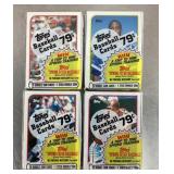 4 Sealed 1989 Topps baseball cello packs