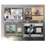 4 game worn jersey baseball cards