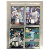 4 Upper Deck game worn jersey baseball cards