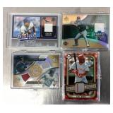 4 game worn jersey baseball cards