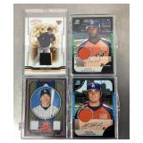 4 game worn jersey baseball cards