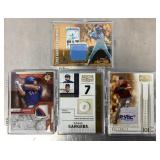 4 game worn jersey baseball cards