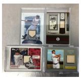 4 game used bat baseball cards