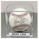 Gerald Laird autographed baseball