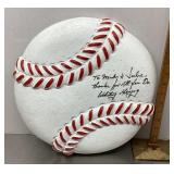Whitey Herzog autographed resin plaque