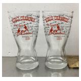 2 St Louis Cardinals 1964 World Champion glasses
