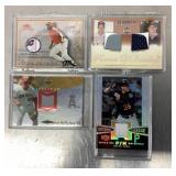 4 game worn jersey baseball cards