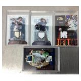 4 game worn jersey baseball cards