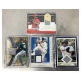 4 game worn jersey baseball cards