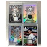 4 game worn jersey baseball cards