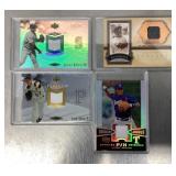 4 game worn jersey baseball cards
