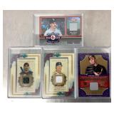 4 game worn jersey baseball cards