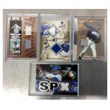 4 game worn jersey baseball cards