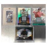 4 game worn jersey baseball cards