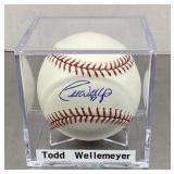 Todd Wellemeyer autographed baseball