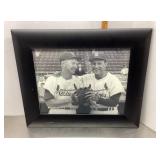Framed Musial & Schoendienst autographed photo