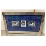 Framed autographed baseball cards