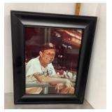 Framed Stan Musial autographed photo
