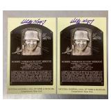 2 Whitey Herzog autographed postcards
