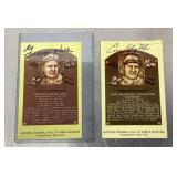 George Kell/Enos Slaughter autographed postcards