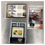 3 game used baseball cards