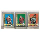 3 Vintage hockey cards
