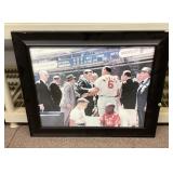 Stan Musial autographed framed photo 20x24