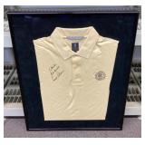Framed Arnold Palmer autographed shirt 21x25