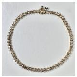 14k diamond tennis bracelet --1 carat total