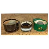 3 salesman sample hats and hat boxes