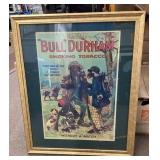 Bull Durham tobacco advertising poster 27 x 34