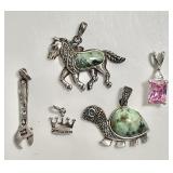 Sterling silver pendants and charms