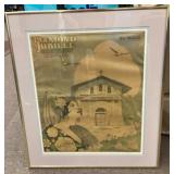 Framed magazine cover art 23 x 27