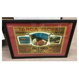 Framed Targa Floria racing poster 27x39