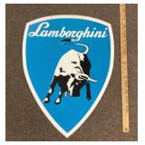 Heavy porcelain Lamborghini sign
