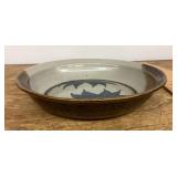 Signed studio pottery shallow bowl