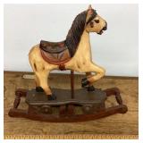 Mini carved wood rocking horse --missing tail