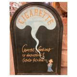 Wooden cigarette sign 2ï¿½ x 3ï¿½