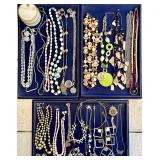 Costume jewelry necklaces, pendants, earrings