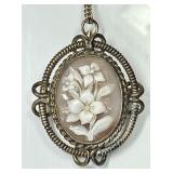 Alice Caviness cameo necklace in GF bezel