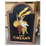 Asti Cinzano wine wall decor 16x24