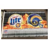 Miller Lite Rams banner 3x5