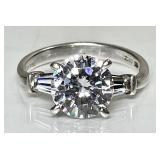 Sterling silver ring with large CZ