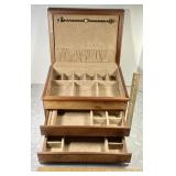 Large Italian Agresti burled wood jewelry box