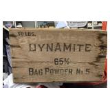 Wooden dynamite shipping crate